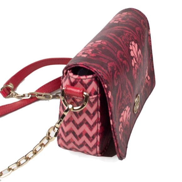 TORY BURCH Robinson Carmine Floral Printed Adjustable Chain Mini Crossbo… - Picture 6 of 12
